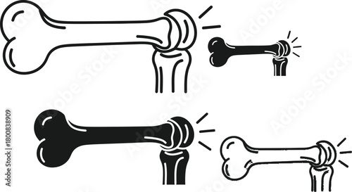 Armchair Icons Set Outline, Solid Black, Light Blue, and Navy Styles on White