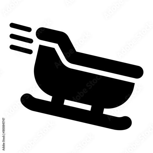 sleigh glyph icon