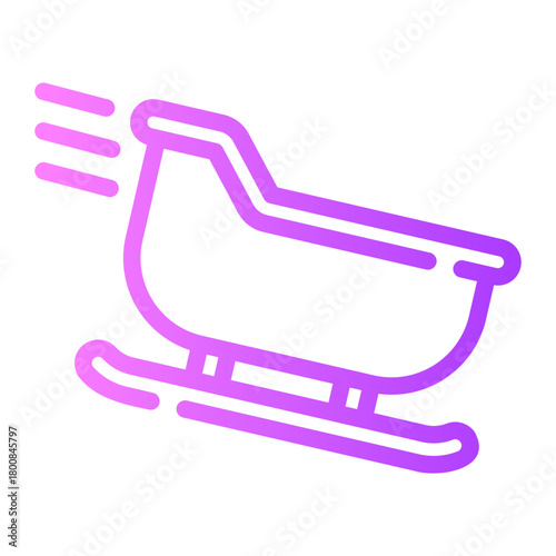 sleigh gradient icon