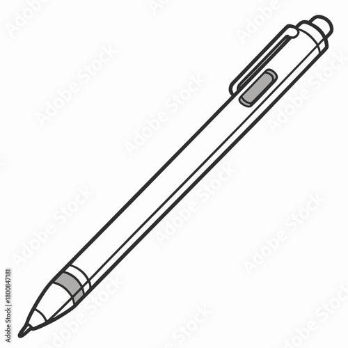 Illustration of a stylus pen isolated on
