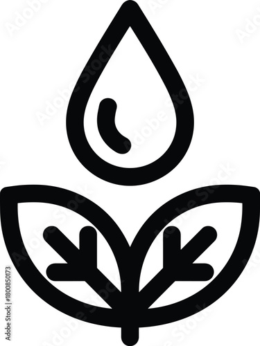 Natural essence icon representing organic plant-based ingredients and environmental sustainability