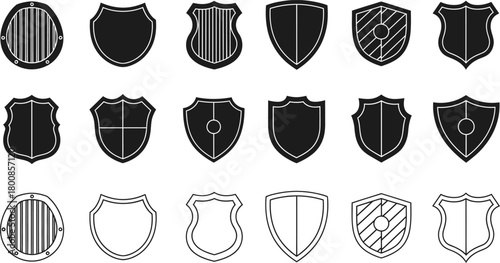 BBQ Grills Silhouette Collection, Classic Kettle, Smoker, Fire Pit, Isolated on White