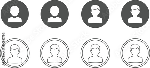 Black and White Outline Arrow Set Pointing Left Right on White Background Design