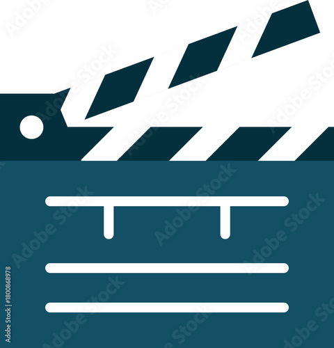 Flat Movie Cinema Icon Element