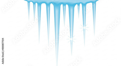Illustration of icicles isolated on, perfect for winterthemed designs, holiday cards, or seasonal decorations