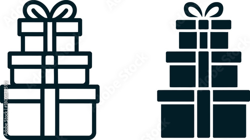 Elegant Gift Box Stack for Celebrations Presents and Special Occasions Vector Illustration