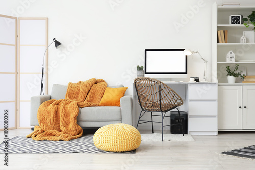 Interior of home office wit...