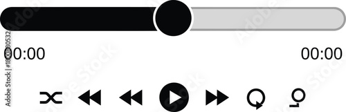 Black Sun, Snowflake, Thermometer and Degree Celsius Icons on White