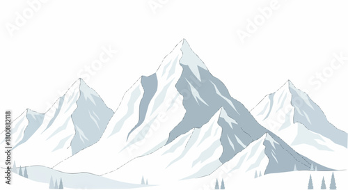 mountain landscape with trees