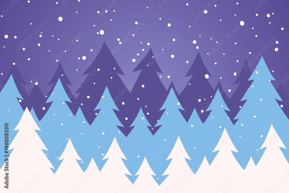 Obraz premium Dreamlike Winter Pine Forest