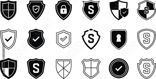 Blue Check Mark Verified Badge Icons Set on Transparent Background