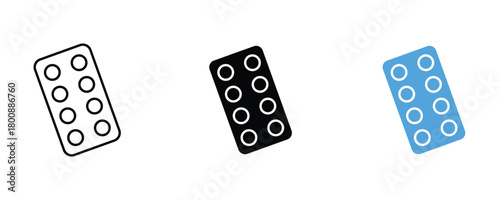 Medicine icon set vector on white background, tablet, capsule, drug, pharmacy, symbol.