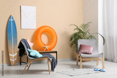 Interior of stylish living ...