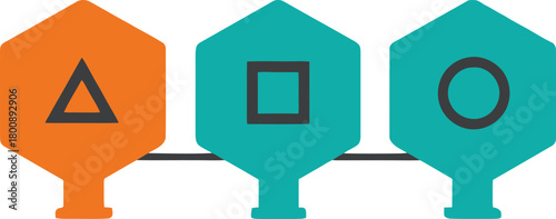 Bracket Set Pattern Black Curly Braces Arrangement on White Background