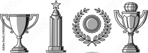 Business Communication Icons, Telephone, Address Book, Email and World Globe on White