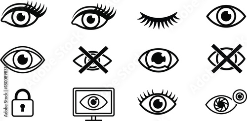 Calendar Icon Set Time, Checkmark, Schedule, Magnifying Glass on Transparent