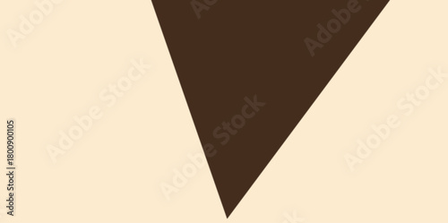 Striking Inverse Triangle Shape Vector Illustration Background. Abstract vector illustration background featuring a large, inverted triangle shape in dark brown, sharply contrasting with the light. 