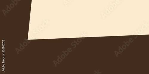 Minimalist Slanted Geometric Top Corner Vector Illustration Background. Simple vector illustration background with a beige shape diagonally slicing across the upper corner on a brown background.