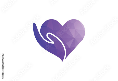 Low Poly and Healthcare Medical logo design, Vector design Concept