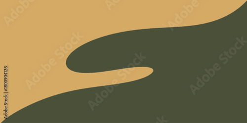 S-Curve Separation Abstract Vector Illustration Background. Modern, dual-tone background featuring a prominent, soft S-curve division.