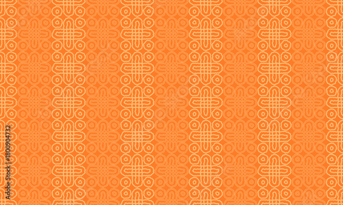 Bright Orange Geometric Seamless Pattern