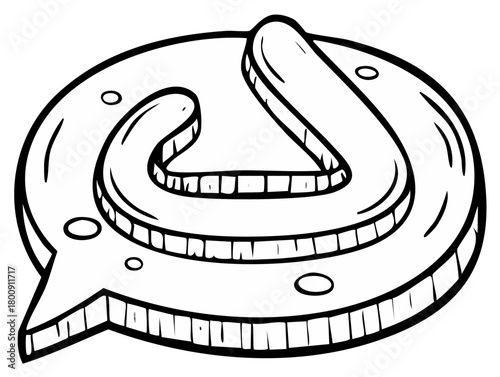 Lucky horseshoe shape icon with stylized rounded edges and subtle dot details