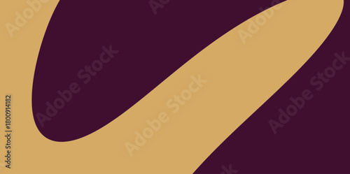 Modern Abstract Wavy Gold and Purple Vector Illustration Background. Dynamic diagonal waves in rich purple and mustard gold.
