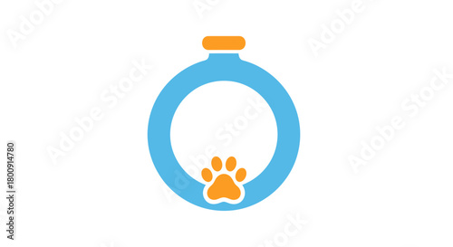 Adorable pet GPS tracker for modern dog parents looking for safety and style, featuring playful paw print and vibrant blue design for pet lovers