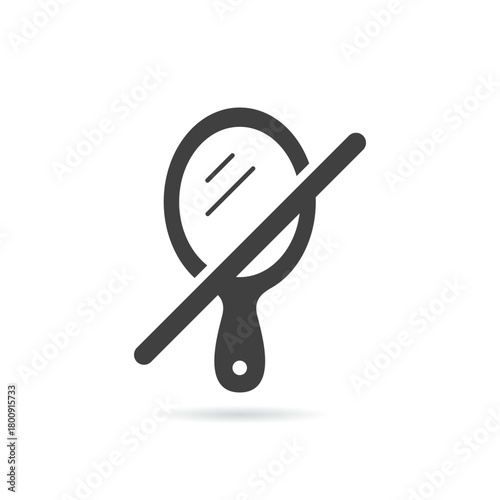 Vector Isolated No Mirror Icon