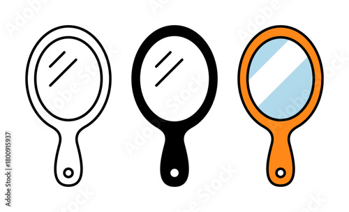 Vector Mirror Flat Illustration