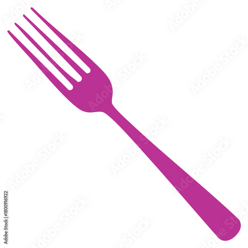 Vibrant purple four tined fork a modern kitchen utensil for everyday dining and culinary experiences