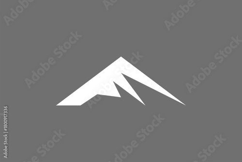 Minimalist mountain travel silhouette logo 