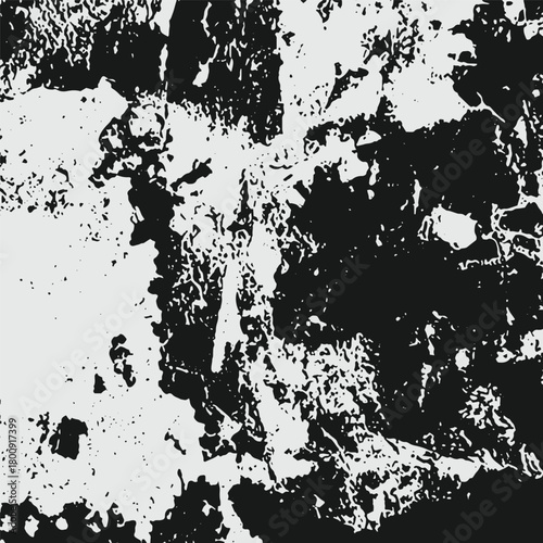 Wallpaper Mural Grunge distressed background. Monochrome black and white scuffs and dirt texture. Vintage grainy overlay wall stone textured effect. Old age chips surface. Vector  Torontodigital.ca