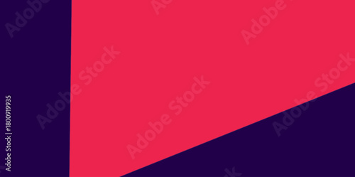 Sharp Diagonal Color Block Vector Illustration Background. Minimalist and geometric background featuring a sharp diagonal division between pink-red and dark purple.