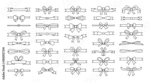 Decorative ornamental divider lines and accents for graphic design projects.