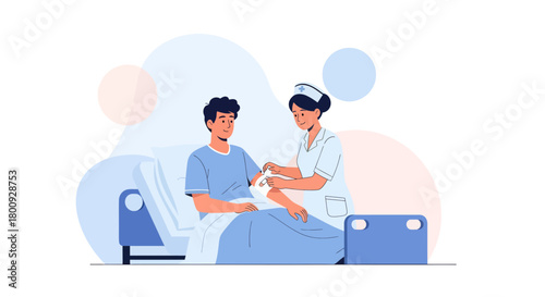 Medical Professional Providing Patient Care In Modern Healthcare Environment