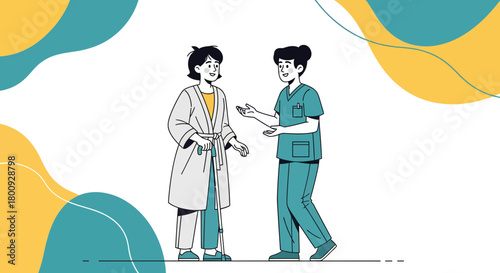 Patient and Physician Discussing Health and Wellness in a Modern Healthcare Setting
