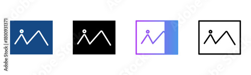 Media Icon Multiple Style Vector Illustration
