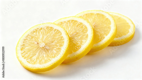 Fette di limone sovrapposte. su superfice chiara. Generative AI