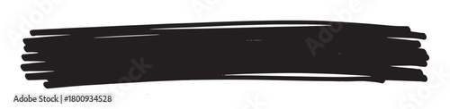 Hand-drawn black marker scribble isolated on a white background, a bold and abstract brush stroke element for graphic design, banners, and creative projects