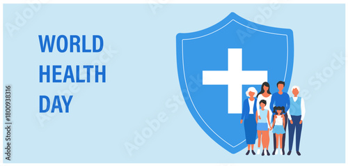 World health day concept vector illustration