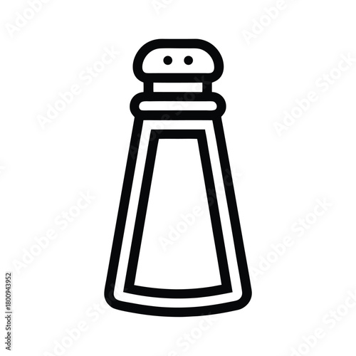 Salt Shaker Outline Vector Illustration