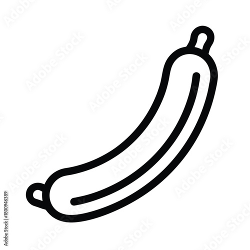 Sausage Links Outline Vector Illustration