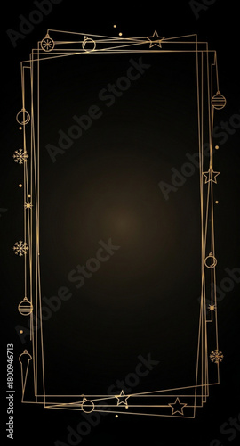 metal frame on black background