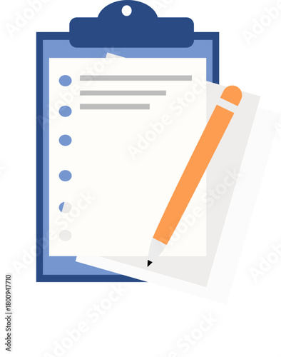 Clipboard with Checklist and Pencil. Task Management, To-Do List, Planning, and Organization Concept Illustration