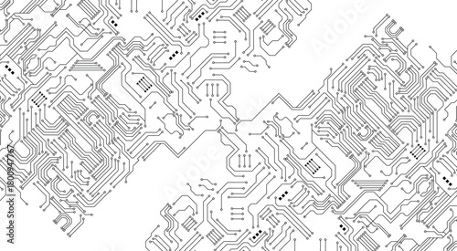 Abstract background with technology circuit board texture. Electronic motherboard illustration. Communication and engineering concept. Vector illustration 