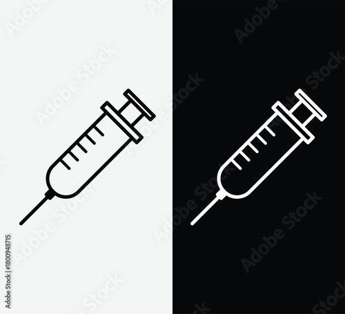 Syringe Icon – Medical Injection Symbol