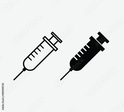 Syringe Icon – Medical Injection Symbol