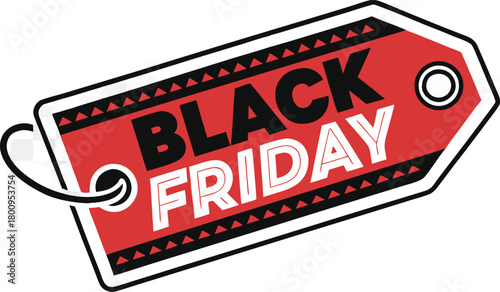 Black friday price label sticker icon for sales and promotions featuring bold typography and a classic sticker design element