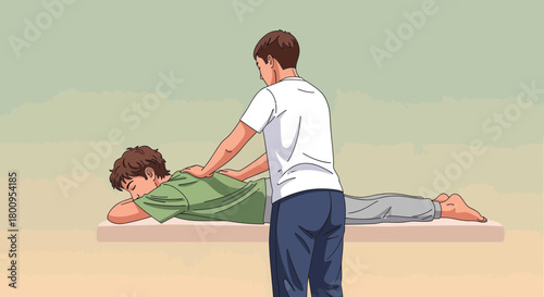 Therapeutic Massage Session Demonstrates The Benefits Of Relaxation And Physical Health